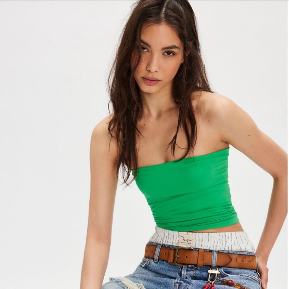 Free People The Carrie Green Tube Top L/XL